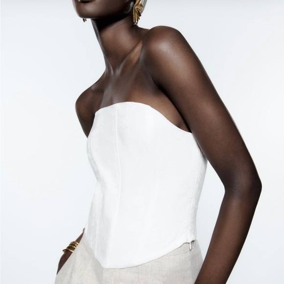 Zara embroidered corset top - Picture 2 of 11